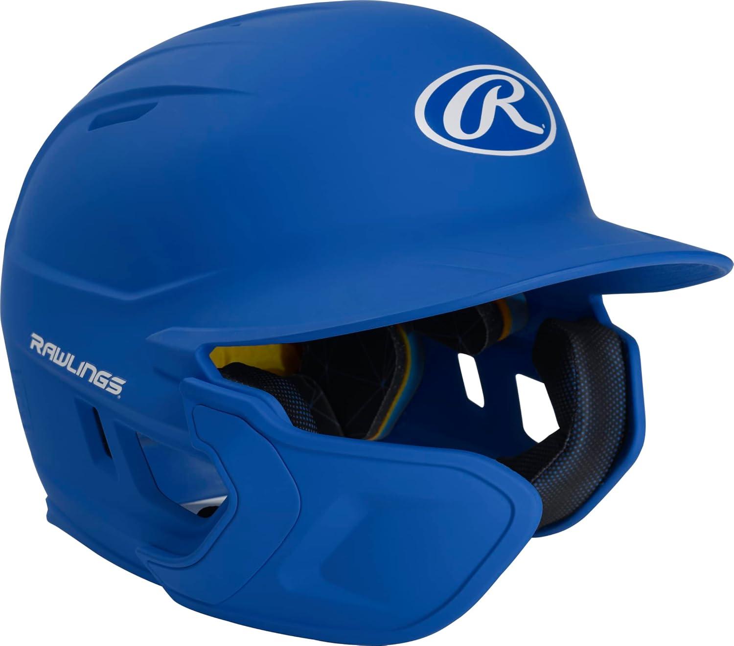 imageRawlings  MACH Adjust Baseball Batting Helmet  Adjustable Face Guard  Matte  JR ampamp SR Sizes  Multiple ColorsMatte Royal