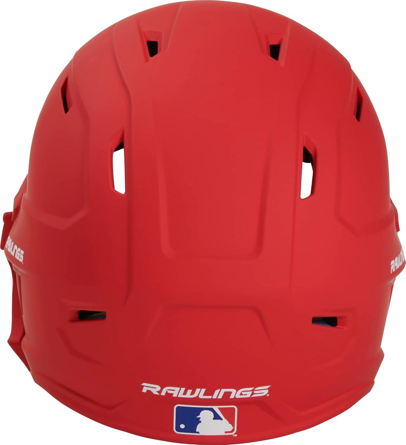 imageRawlings  MACH Adjust Baseball Batting Helmet  Adjustable Face Guard  Matte  JR ampamp SR Sizes  Multiple ColorsMatte Scarlet