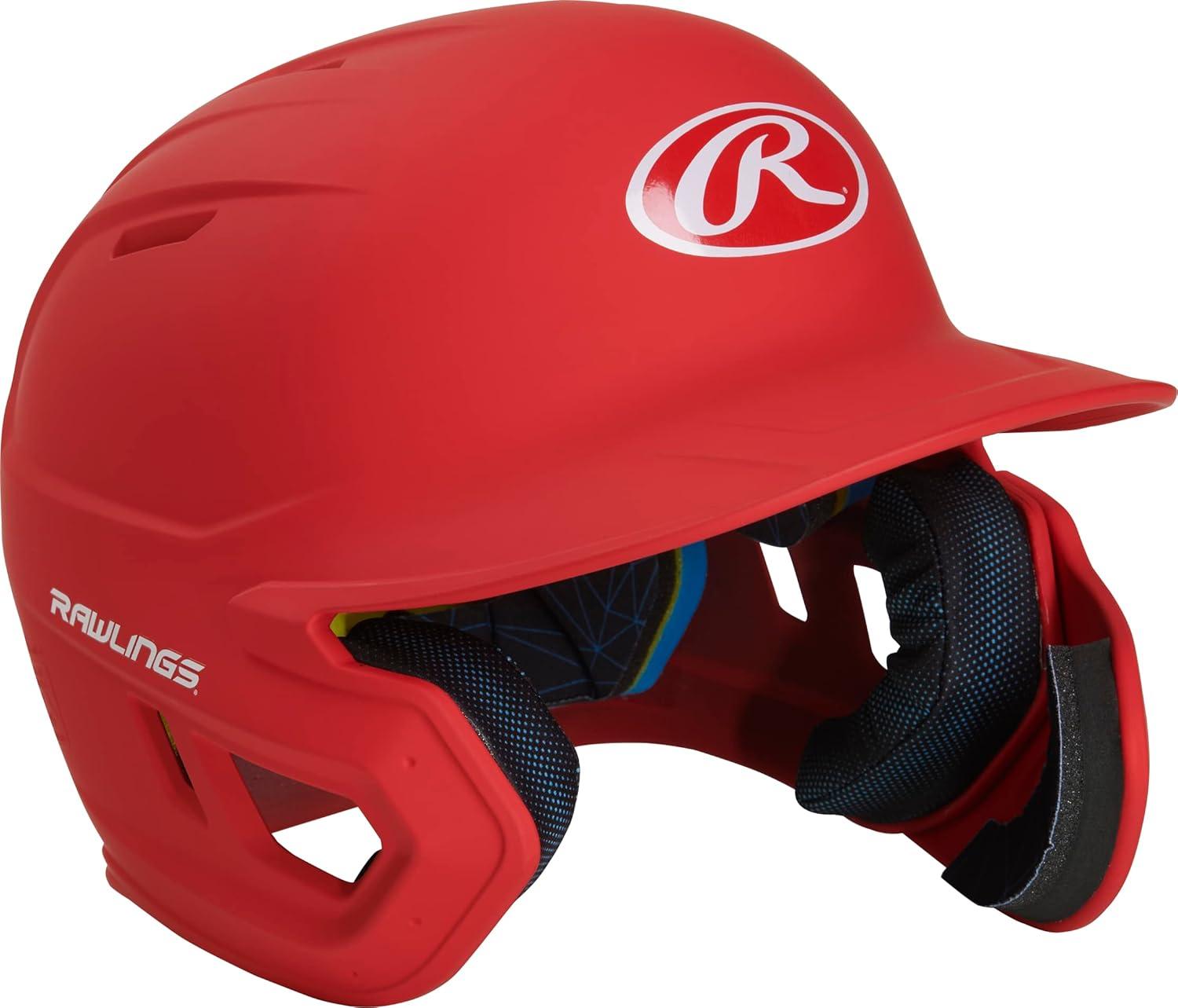 imageRawlings  MACH Adjust Baseball Batting Helmet  Adjustable Face Guard  Matte  JR ampamp SR Sizes  Multiple ColorsMatte Scarlet