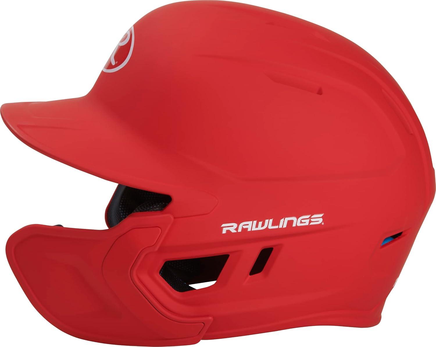 imageRawlings  MACH Adjust Baseball Batting Helmet  Adjustable Face Guard  Matte  JR ampamp SR Sizes  Multiple ColorsMatte Scarlet