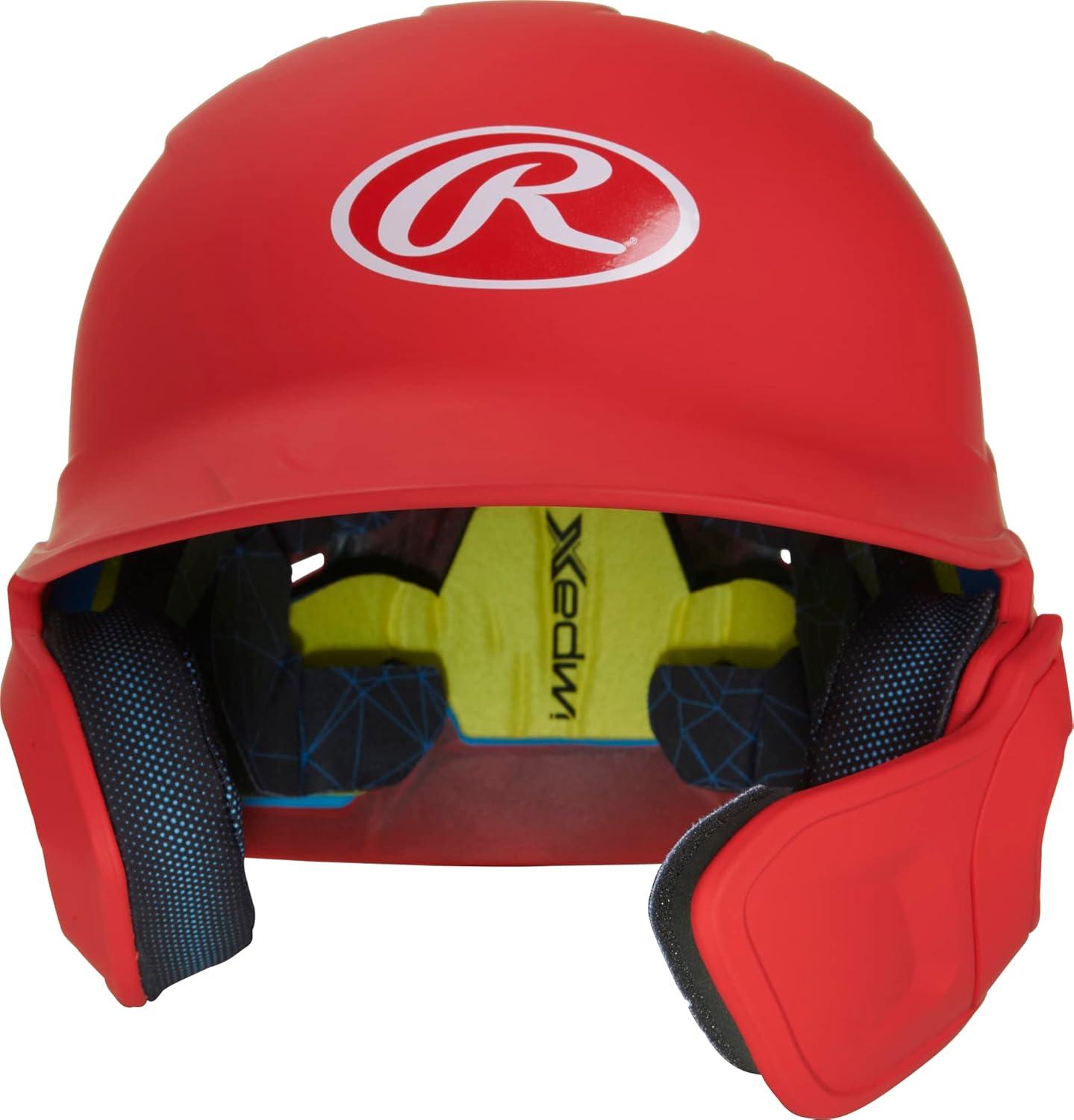 imageRawlings  MACH Adjust Baseball Batting Helmet  Adjustable Face Guard  Matte  JR ampamp SR Sizes  Multiple ColorsMatte Scarlet