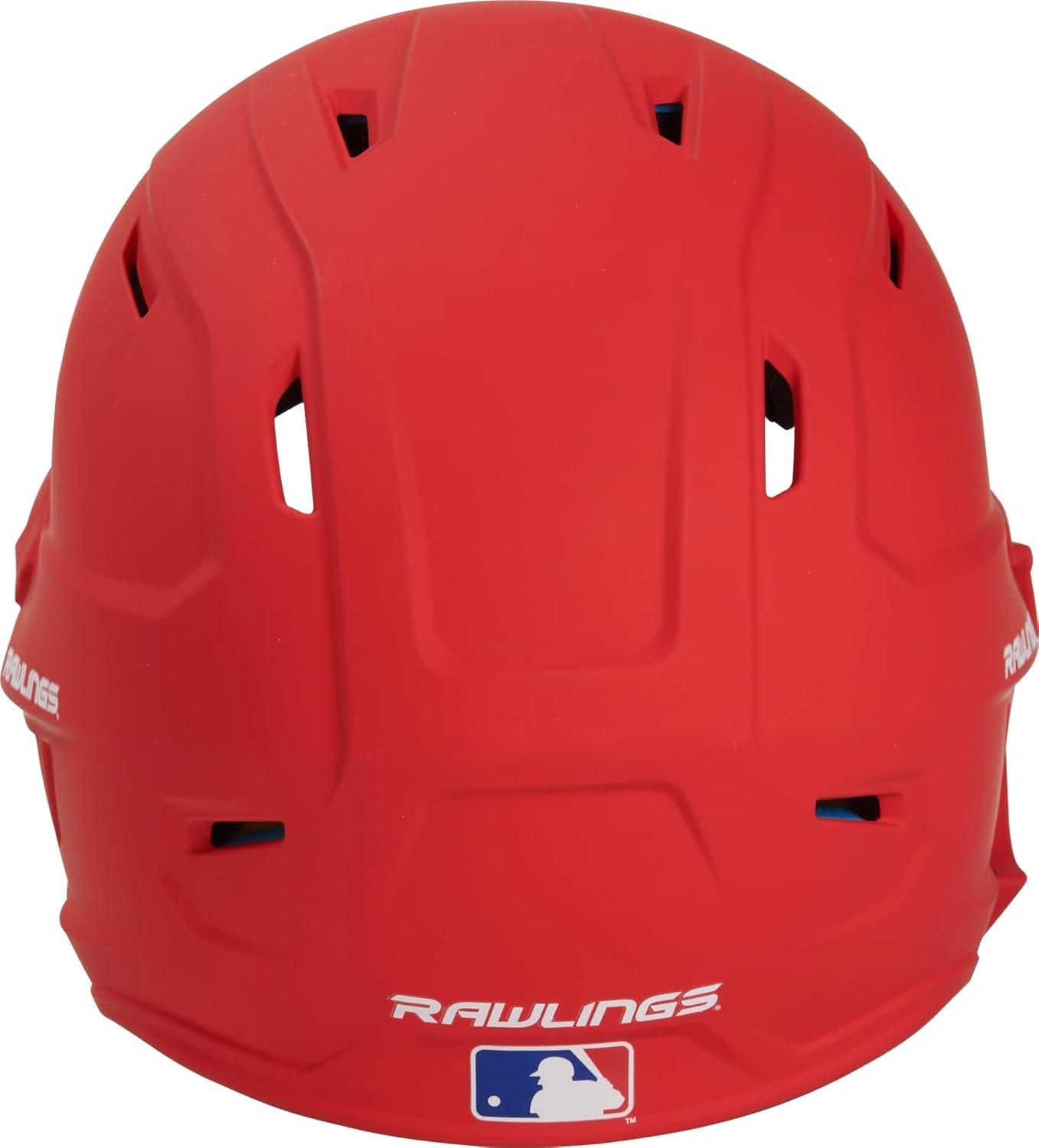 imageRawlings  MACH Adjust Baseball Batting Helmet  Adjustable Face Guard  Matte  JR ampamp SR Sizes  Multiple ColorsMatte Scarlet