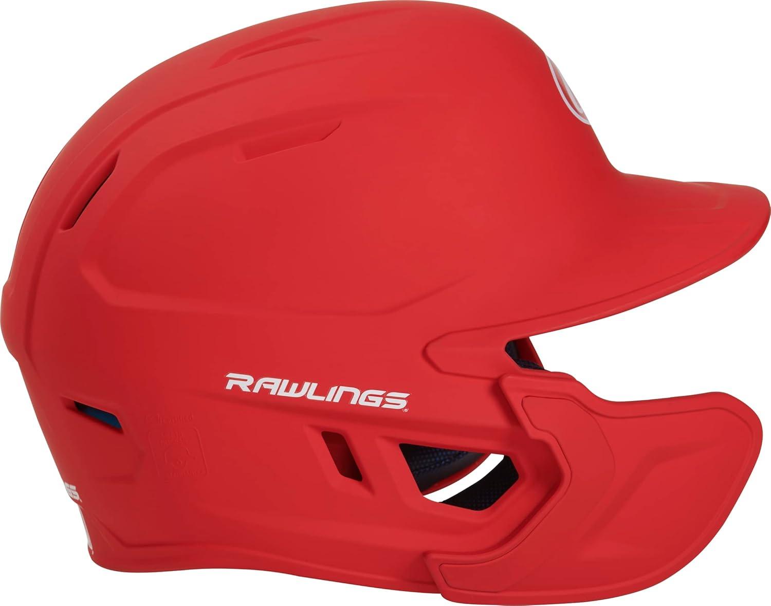 imageRawlings  MACH Adjust Baseball Batting Helmet  Adjustable Face Guard  Matte  JR ampamp SR Sizes  Multiple ColorsMatte Scarlet