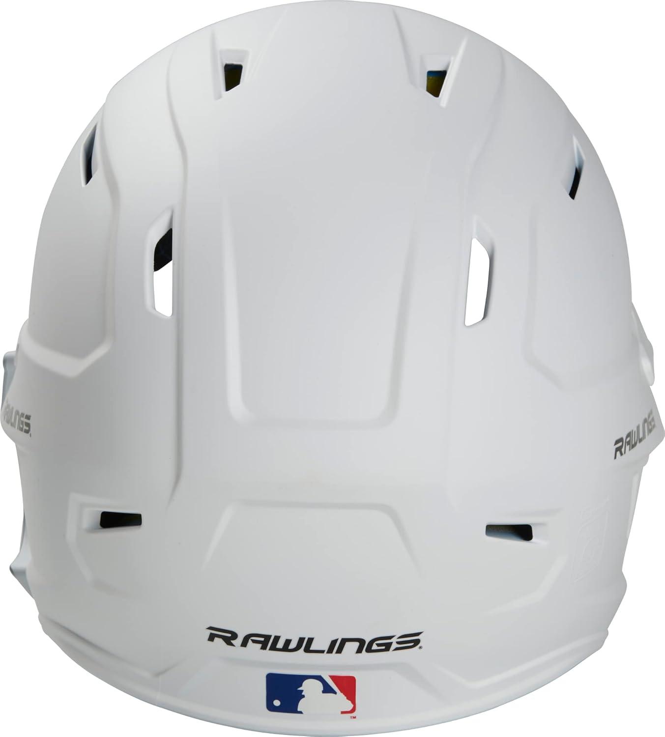 imageRawlings  MACH Adjust Baseball Batting Helmet  Adjustable Face Guard  Matte  JR ampamp SR Sizes  Multiple ColorsMatte White