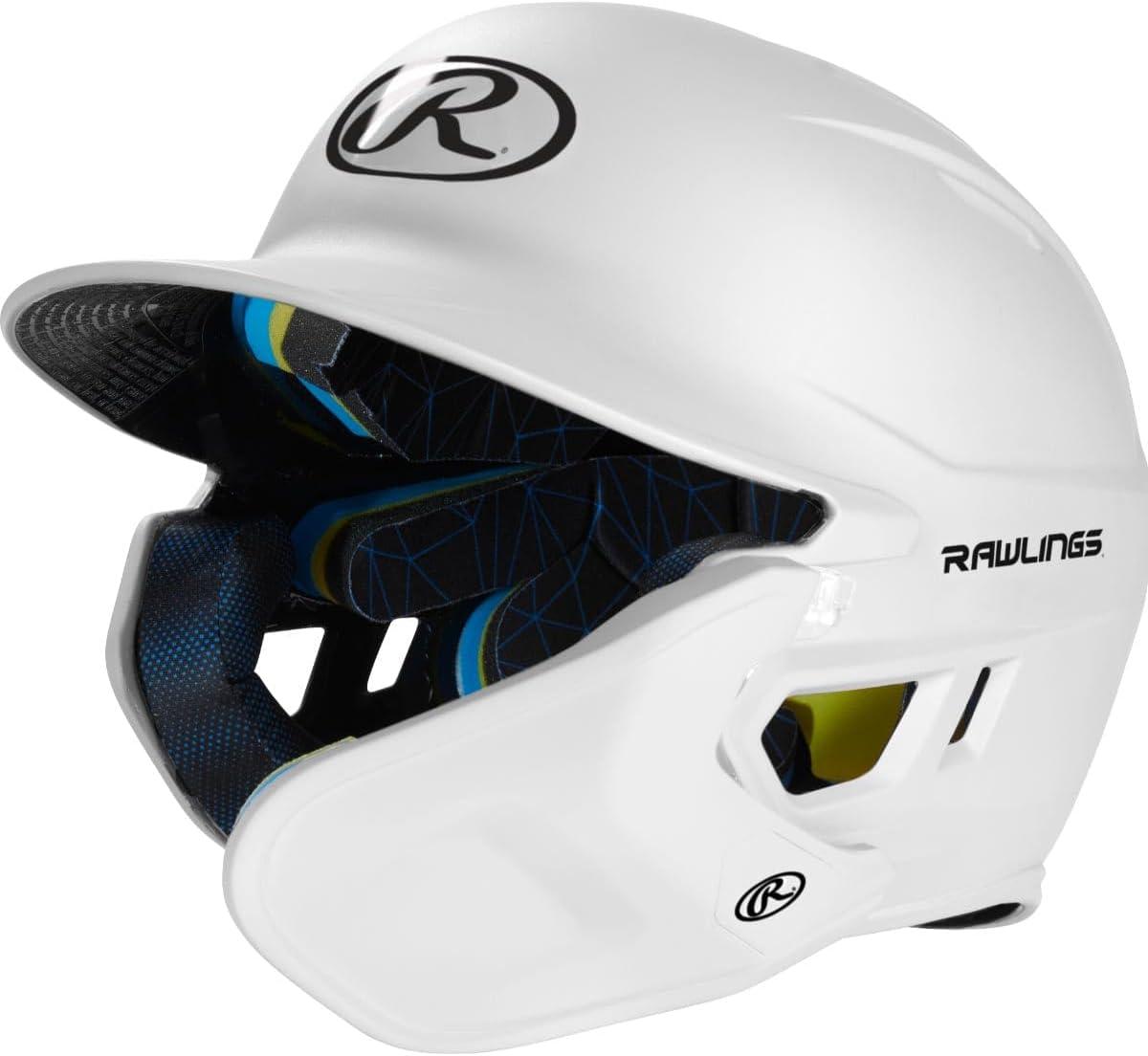 imageRawlings  MACH Adjust Baseball Batting Helmet  Adjustable Face Guard  Matte  JR ampamp SR Sizes  Multiple ColorsMatte White