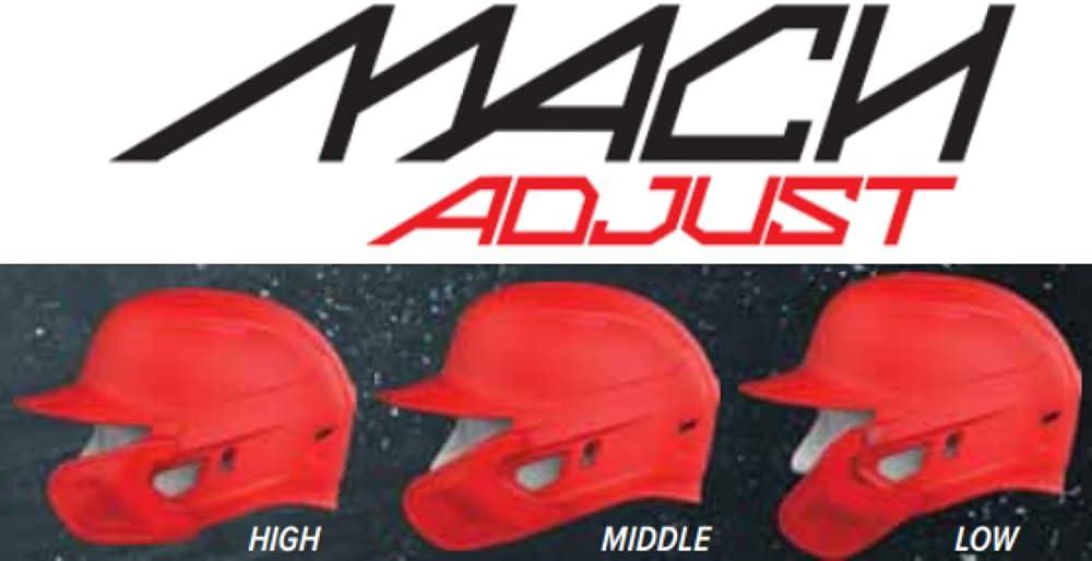 imageRawlings MACH Adjust Face Guard Adjustable Extension Piece Fits Mach Series Helmets Matte LHB ampamp RHB OptionsMatte Cardinal