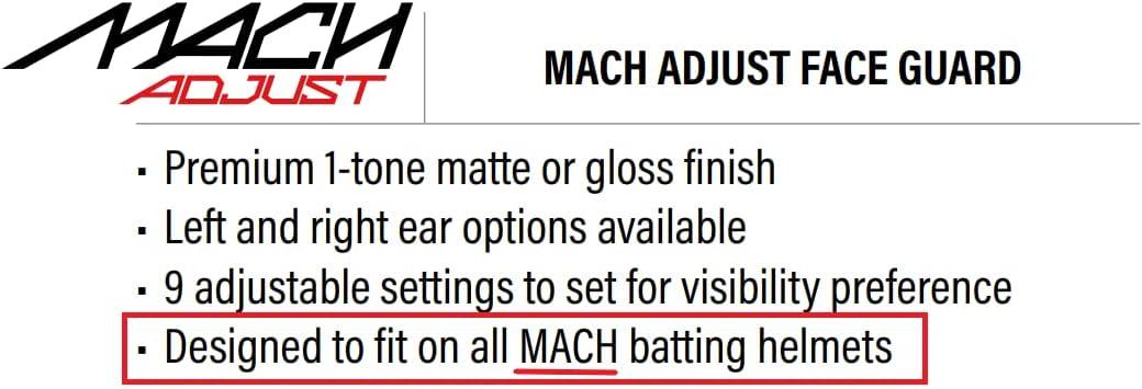 imageRawlings MACH Adjust Face Guard Adjustable Extension Piece Fits Mach Series Helmets Matte LHB ampamp RHB OptionsMatte Cardinal