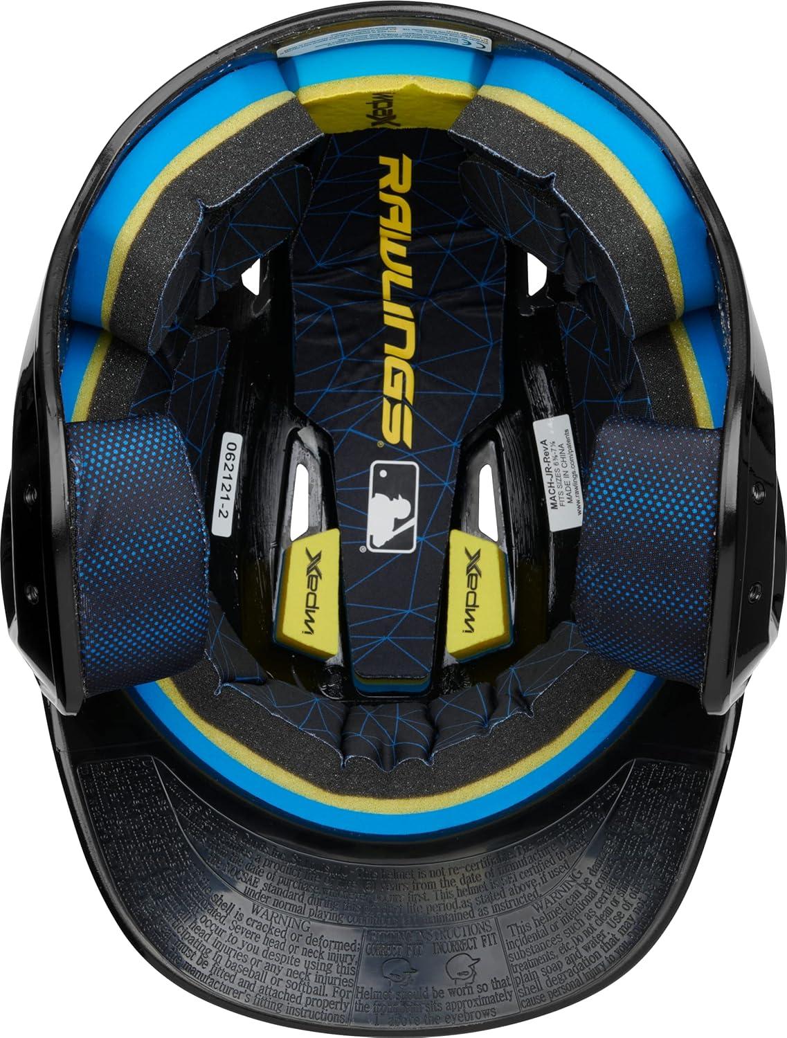 imageRawlings  MACH Baseball Batting Helmet  Gloss  JR ampamp SR Sizes  Multiple ColorsGloss Black