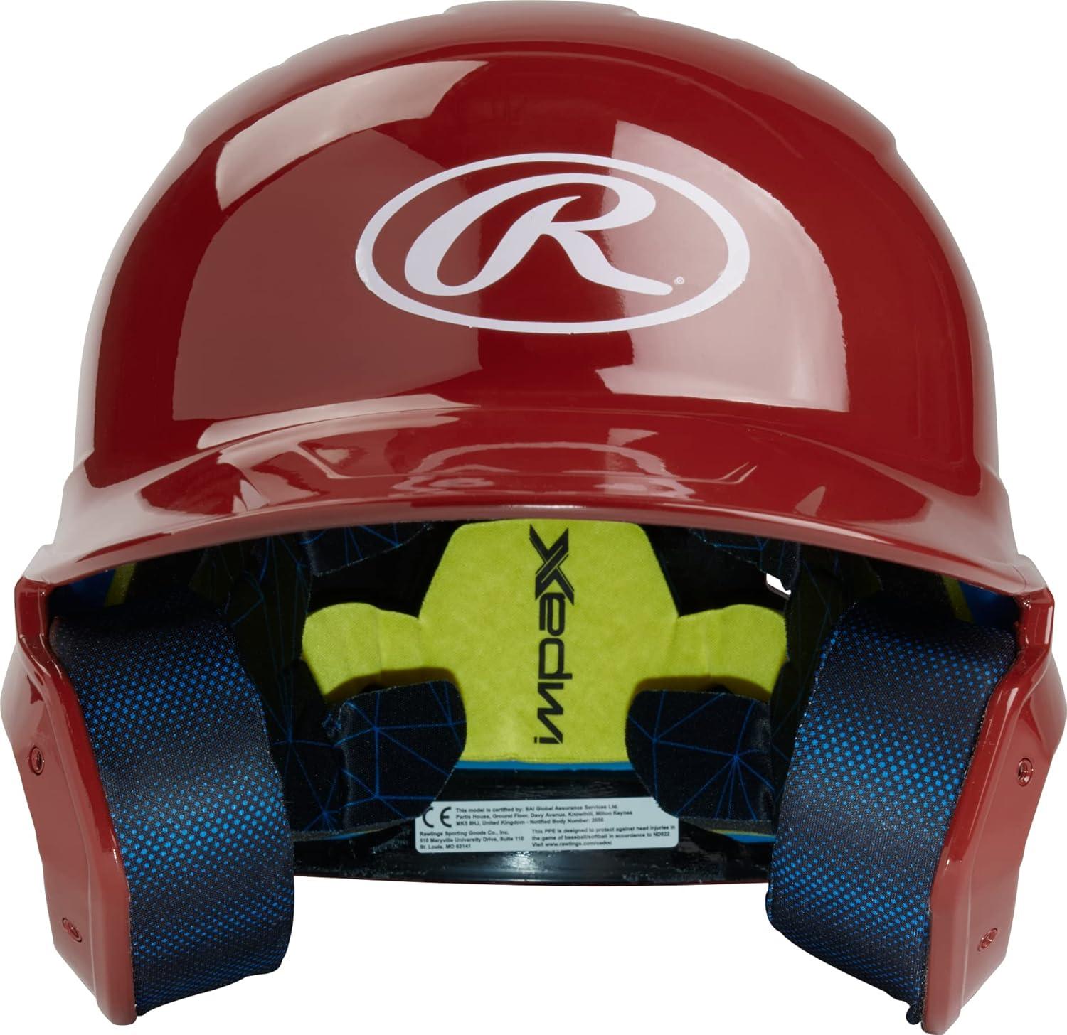 imageRawlings  MACH Baseball Batting Helmet  Gloss  JR ampamp SR Sizes  Multiple ColorsGloss Cardinal