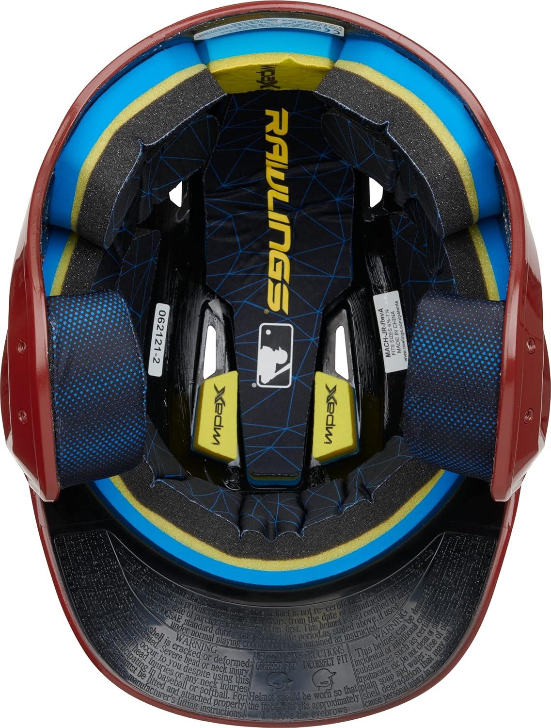 imageRawlings  MACH Baseball Batting Helmet  Gloss  JR ampamp SR Sizes  Multiple ColorsGloss Cardinal