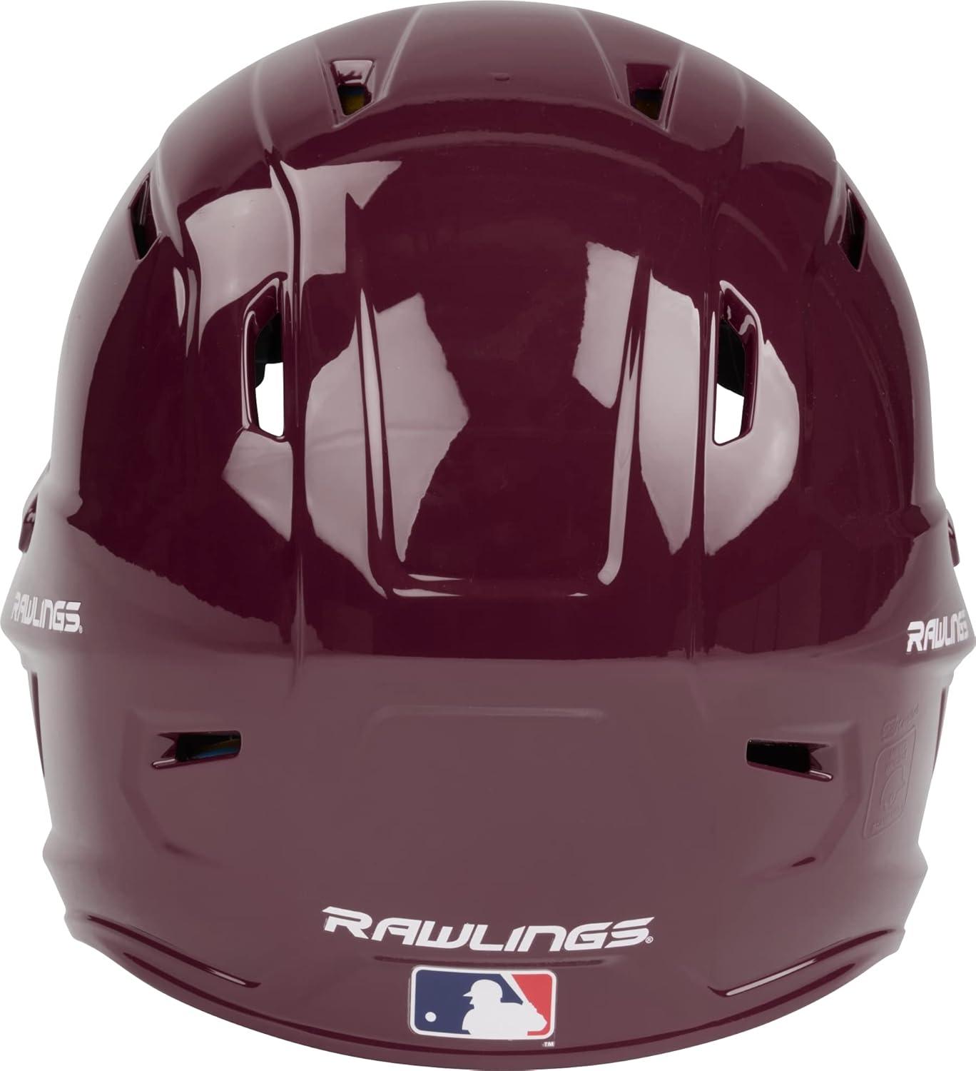 imageRawlings  MACH Baseball Batting Helmet  Gloss  JR ampamp SR Sizes  Multiple ColorsGloss Maroon
