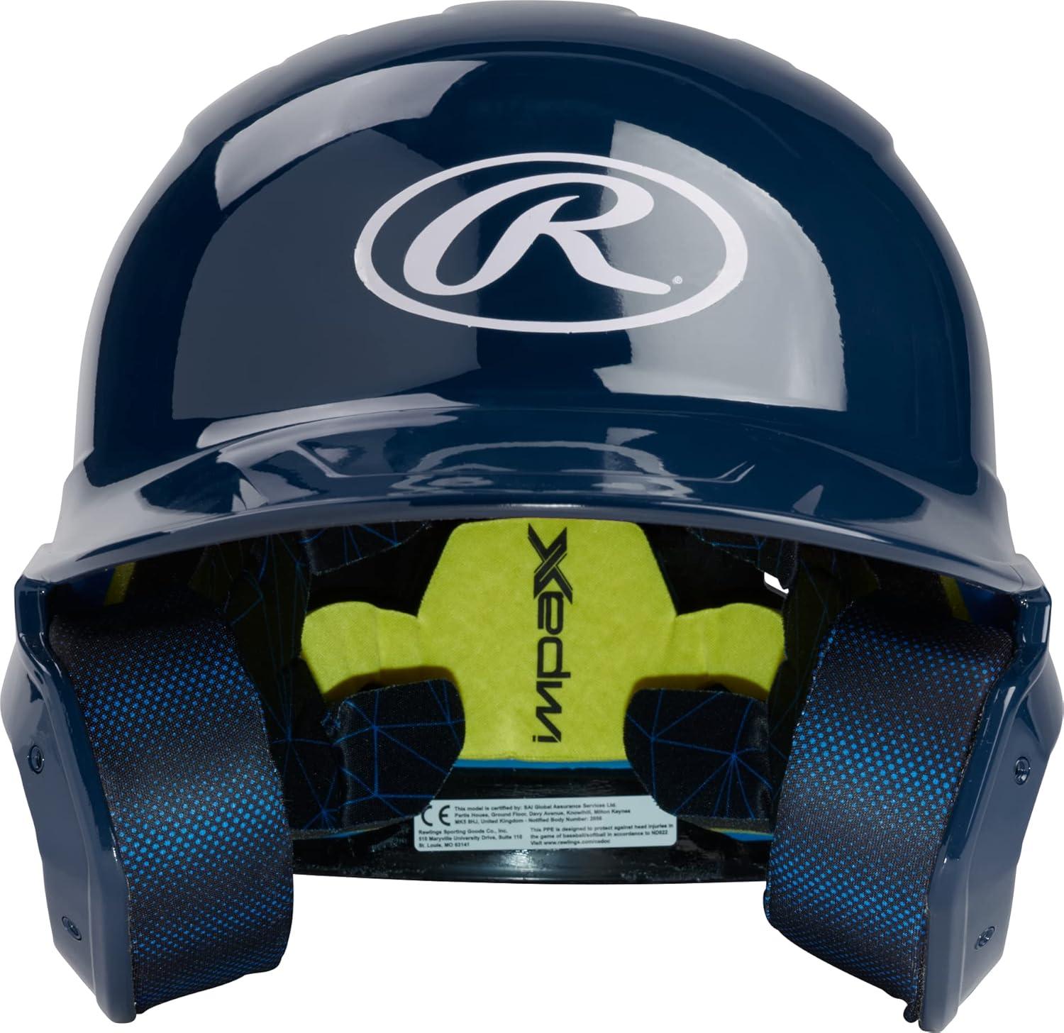 imageRawlings  MACH Baseball Batting Helmet  Gloss  JR ampamp SR Sizes  Multiple ColorsGloss Navy
