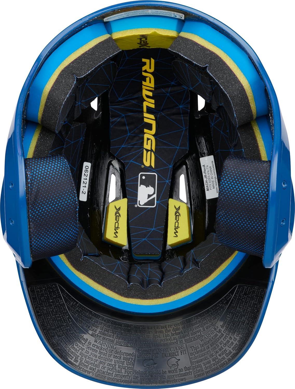 imageRawlings  MACH Baseball Batting Helmet  Gloss  JR ampamp SR Sizes  Multiple ColorsGloss Royal