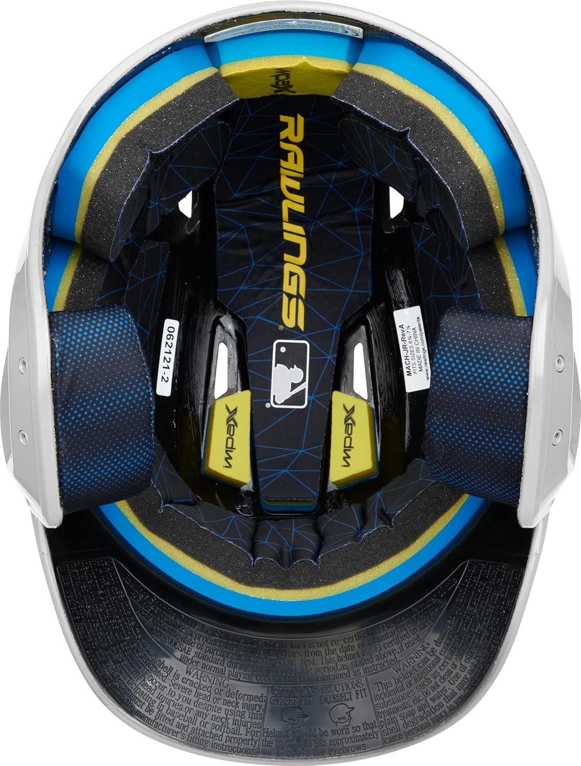 imageRawlings  MACH Baseball Batting Helmet  Gloss  JR ampamp SR Sizes  Multiple ColorsGloss White