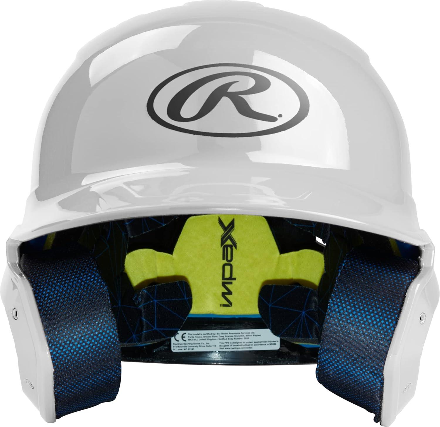 imageRawlings  MACH Baseball Batting Helmet  Gloss  JR ampamp SR Sizes  Multiple ColorsGloss White