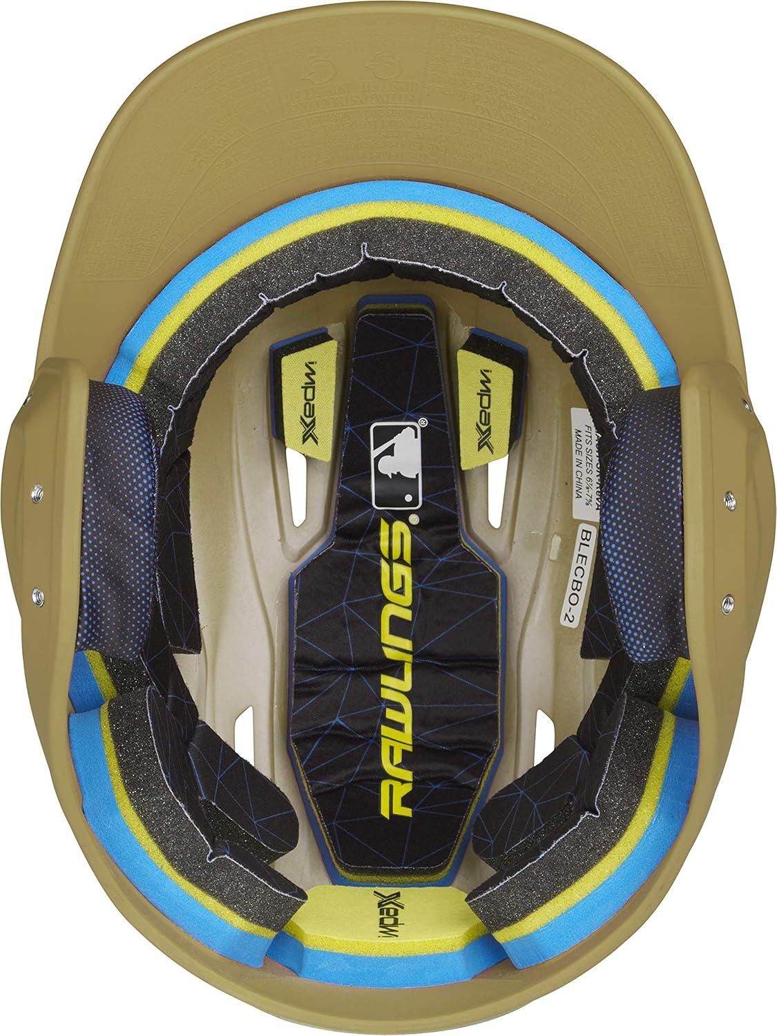 imageRawlings  MACH Baseball Batting Helmet  Matte  JR ampamp SR Sizes  Multiple ColorsMatte Vegas Gold