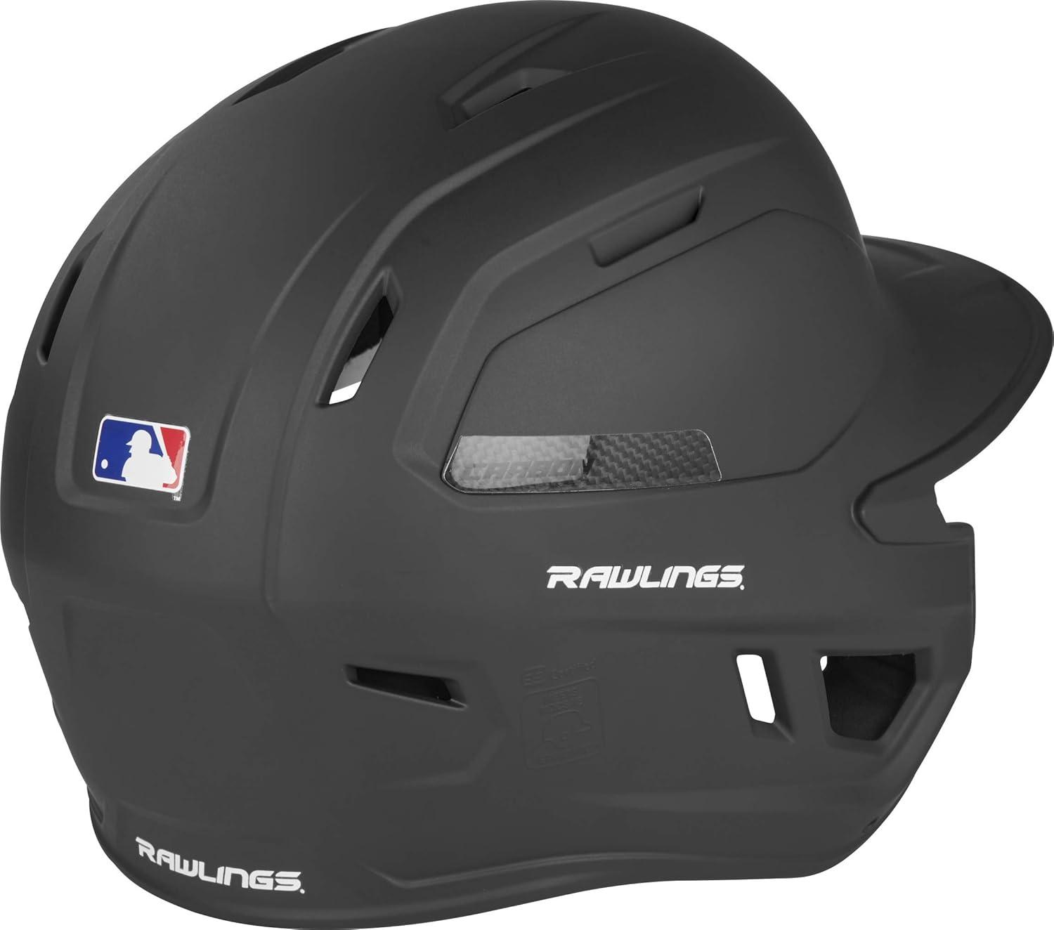 imageRawlings  MACH Carbon Baseball Batting Helmet  Matte  Multiple Sizes  Multiple ColorsMatte Black