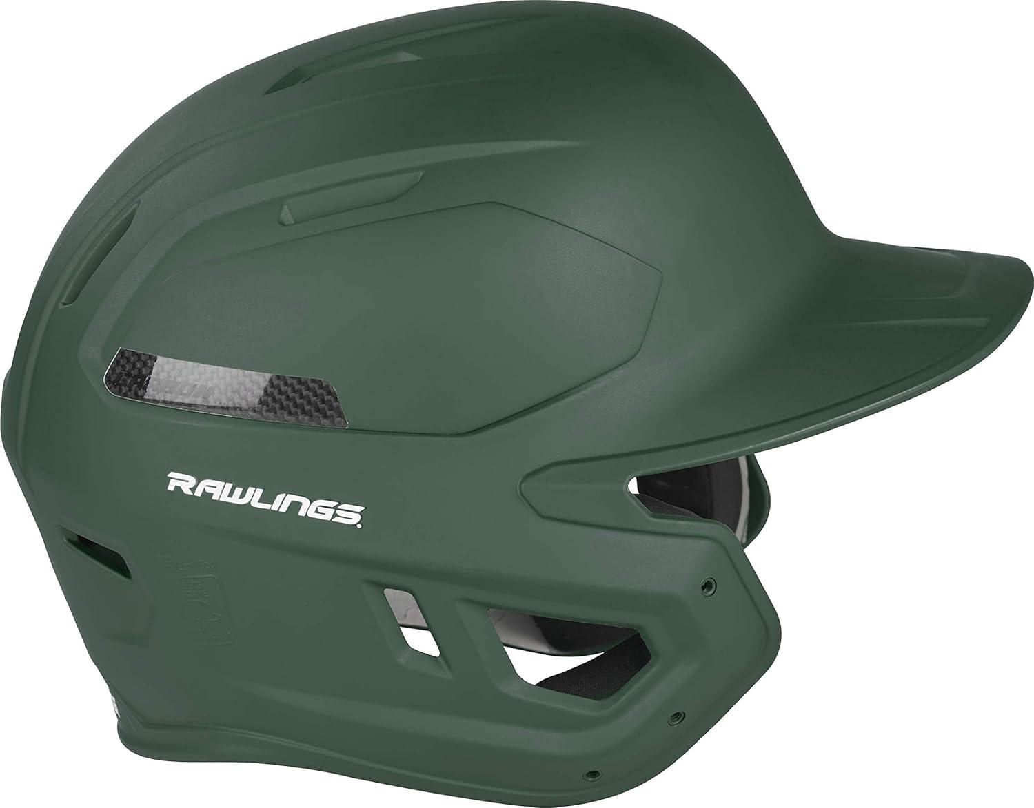 imageRawlings  MACH Carbon Baseball Batting Helmet  Matte  Multiple Sizes  Multiple ColorsMatte Dark Green