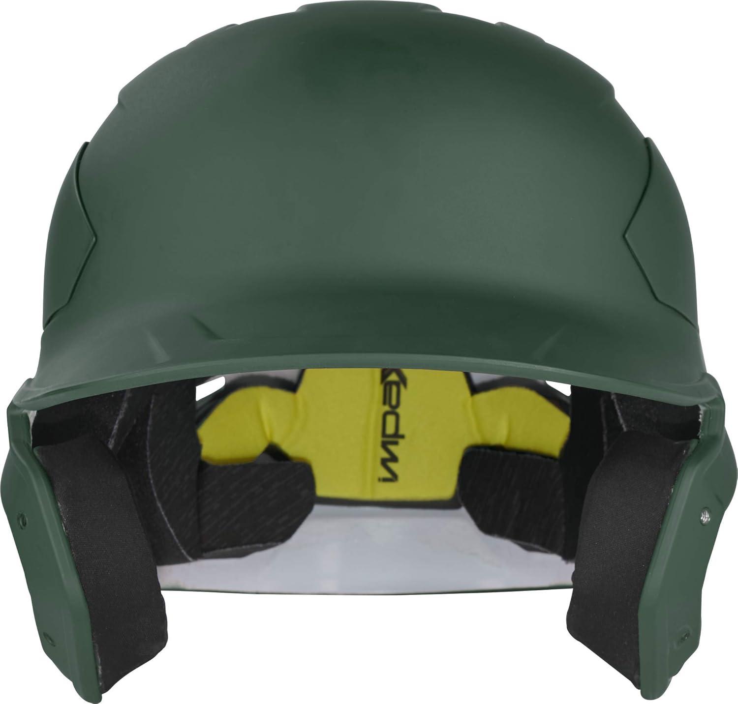 imageRawlings  MACH Carbon Baseball Batting Helmet  Matte  Multiple Sizes  Multiple ColorsMatte Dark Green