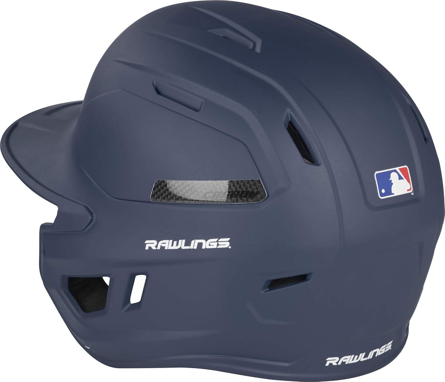 imageRawlings  MACH Carbon Baseball Batting Helmet  Matte  Multiple Sizes  Multiple ColorsMatte Navy