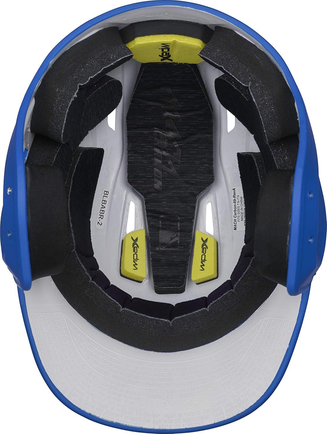 imageRawlings  MACH Carbon Baseball Batting Helmet  Matte  Multiple Sizes  Multiple ColorsMatte Royal