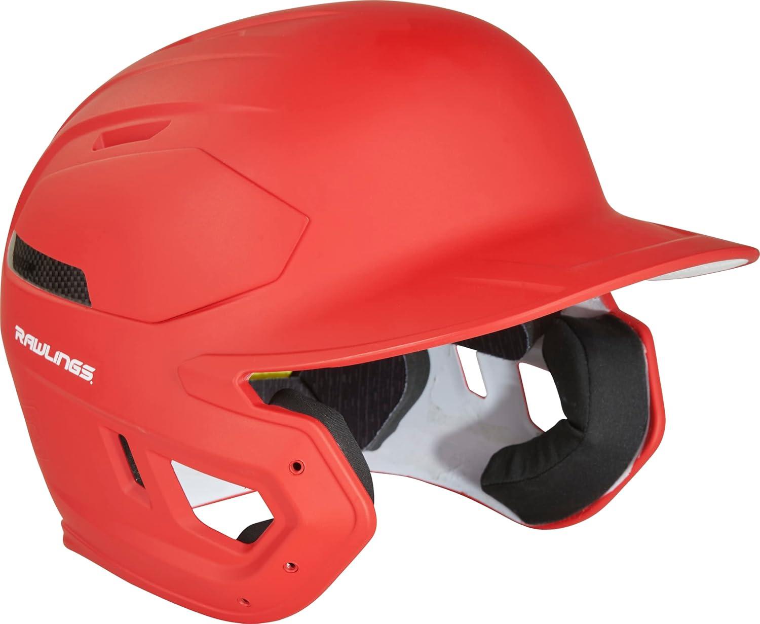 imageRawlings  MACH Carbon Baseball Batting Helmet  Matte  Multiple Sizes  Multiple ColorsMatte Scarlet