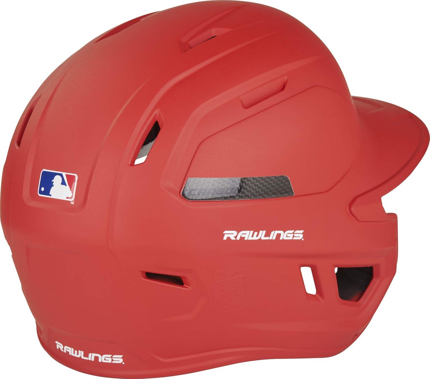 imageRawlings  MACH Carbon Baseball Batting Helmet  Matte  Multiple Sizes  Multiple ColorsMatte Scarlet