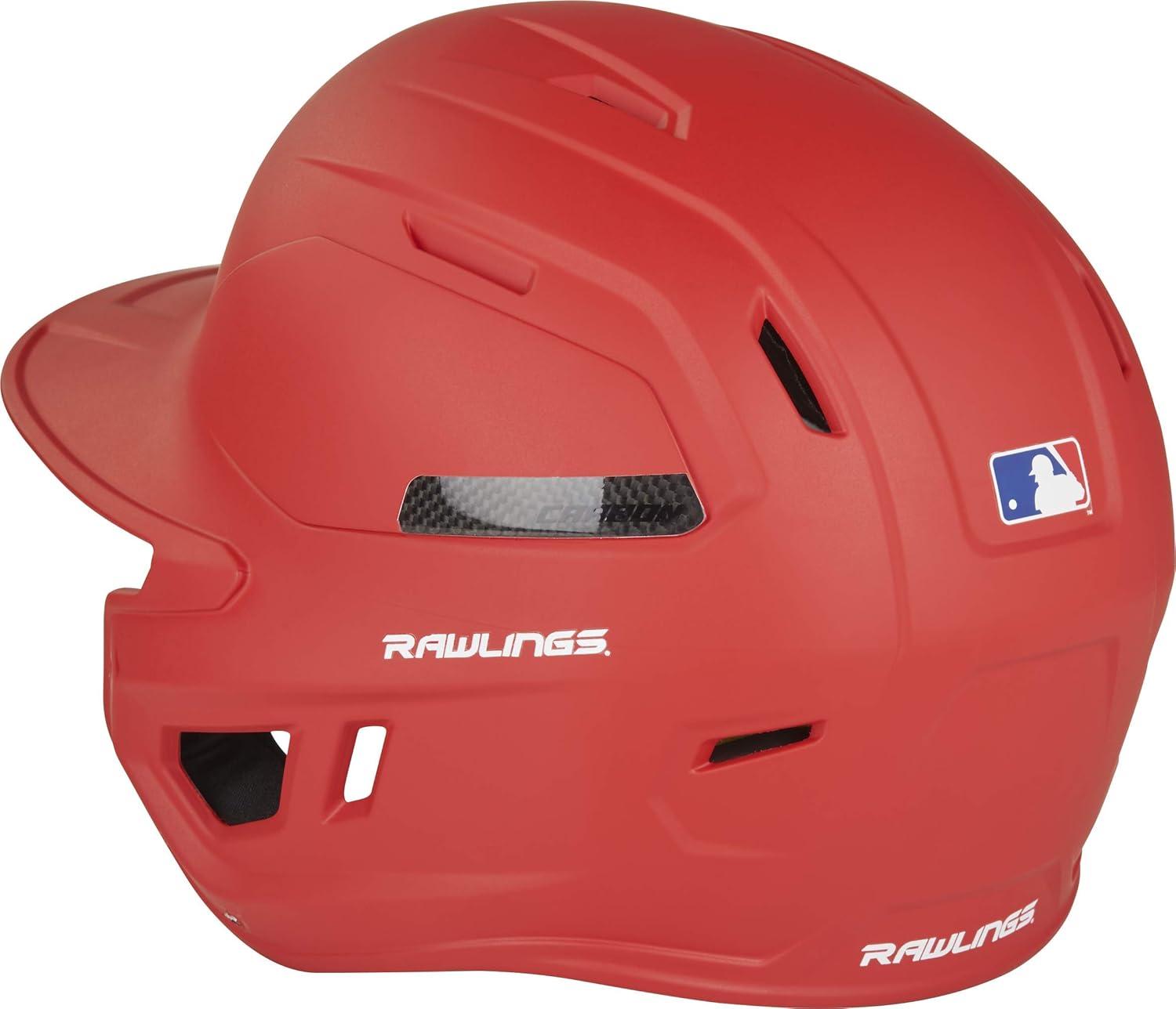imageRawlings  MACH Carbon Baseball Batting Helmet  Matte  Multiple Sizes  Multiple ColorsMatte Scarlet