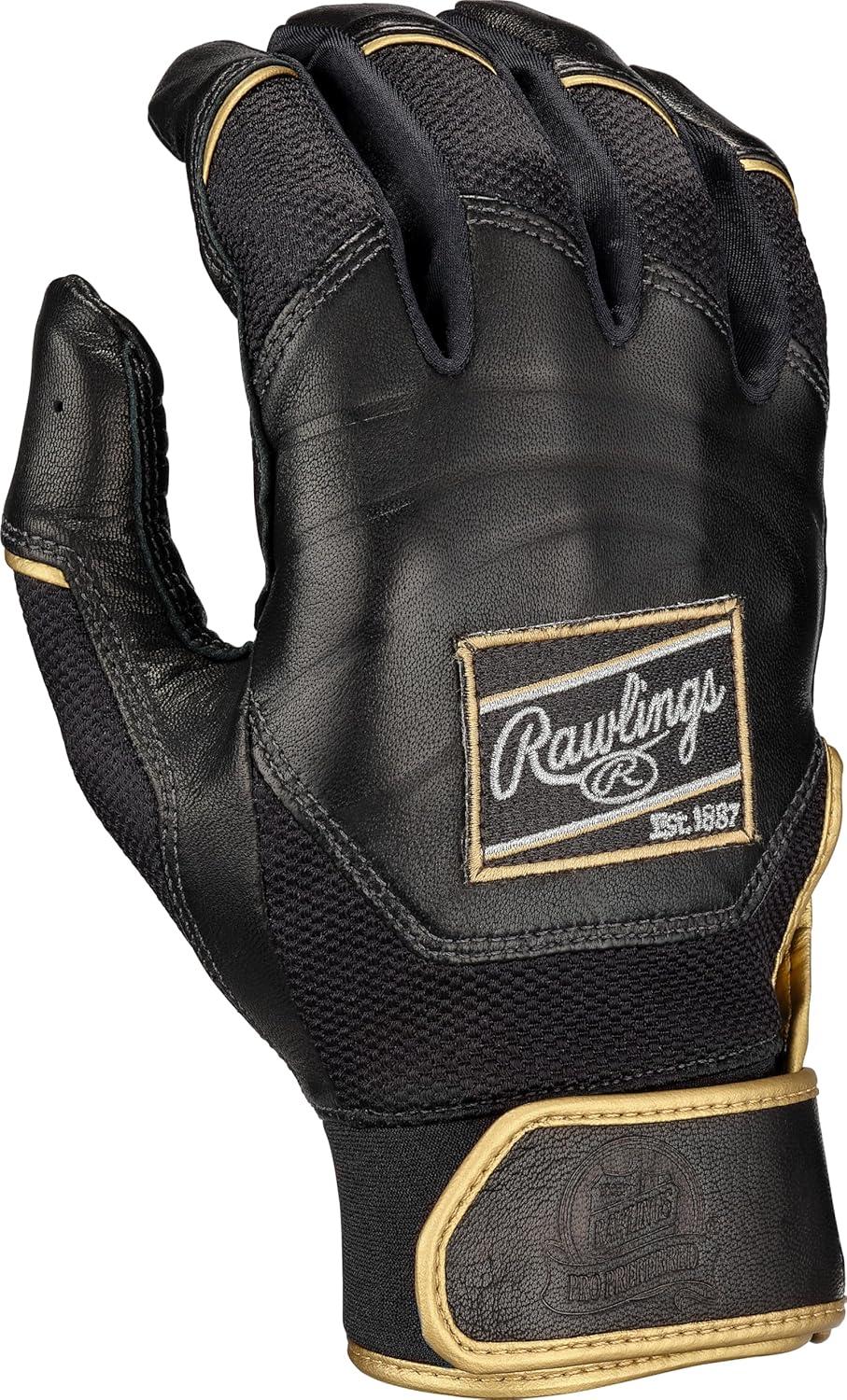 imageRawlings  PRO Preferred Baseball Batting Gloves  Adult Sizes  Multiple ColorsBlack