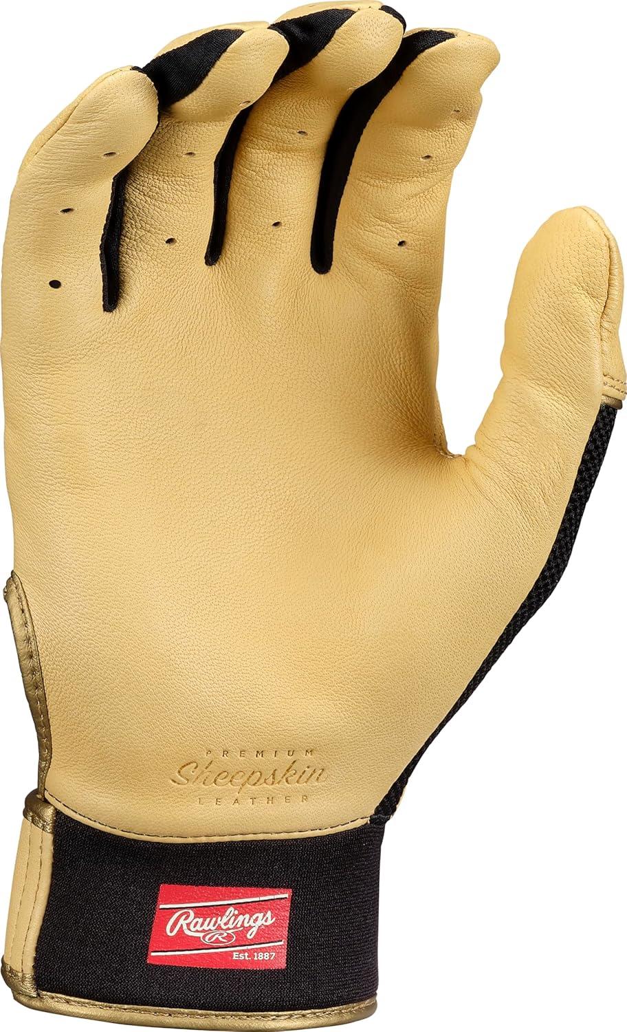 imageRawlings  PRO Preferred Baseball Batting Gloves  Adult Sizes  Multiple ColorsCarmelBlack