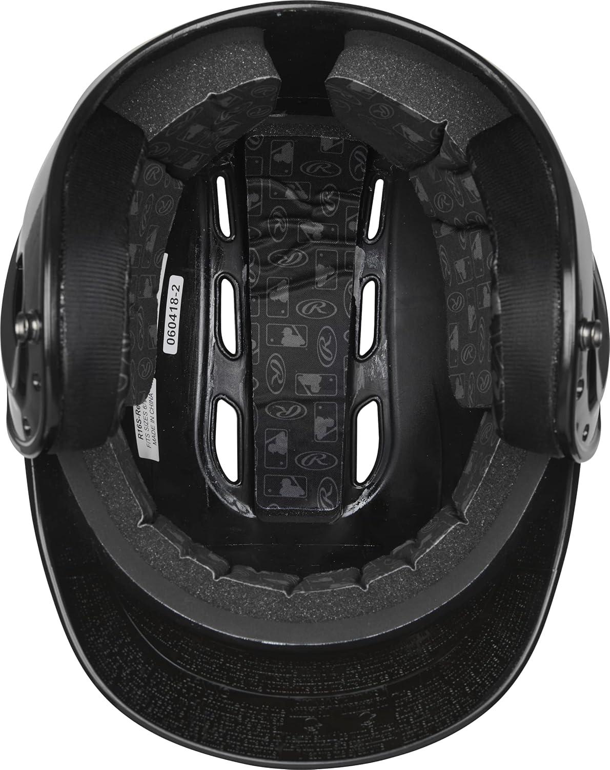 imageRawlings  R16 Velo Baseball Batting Helmet  Gloss  JR ampamp SR Sizes  Multiple ColorsGloss Black