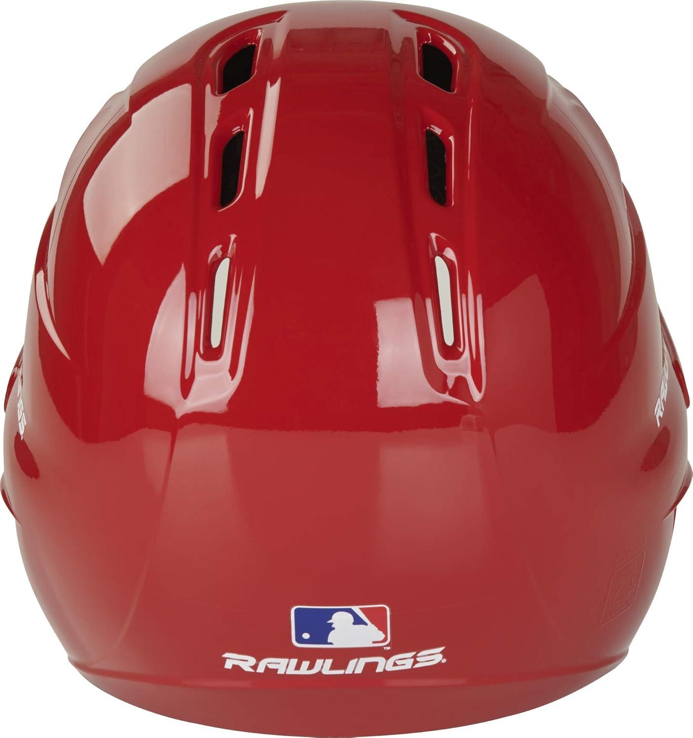 imageRawlings R16 Velo Baseball Batting Helmet Gloss JR ampamp SR Sizes Multiple ColorsGloss Scarlet
