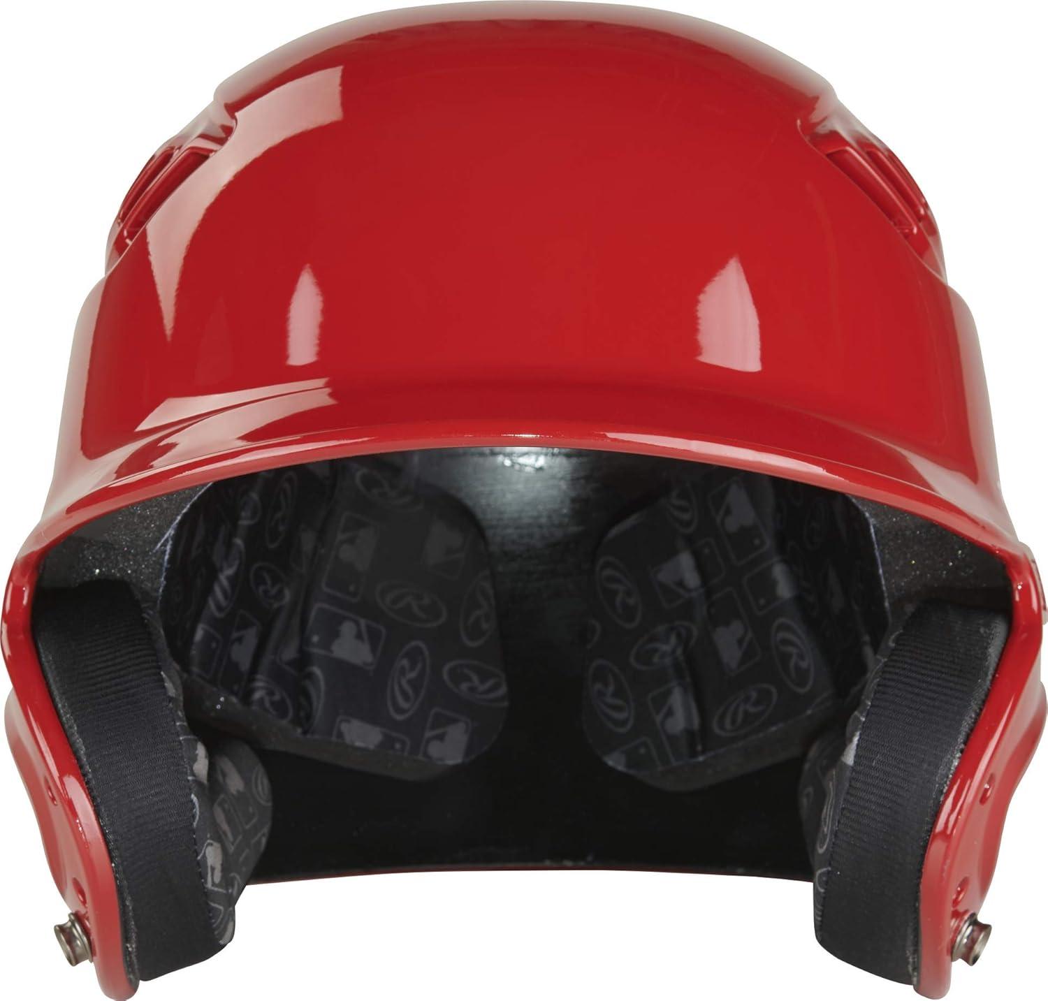 imageRawlings R16 Velo Baseball Batting Helmet Gloss JR ampamp SR Sizes Multiple ColorsGloss Scarlet
