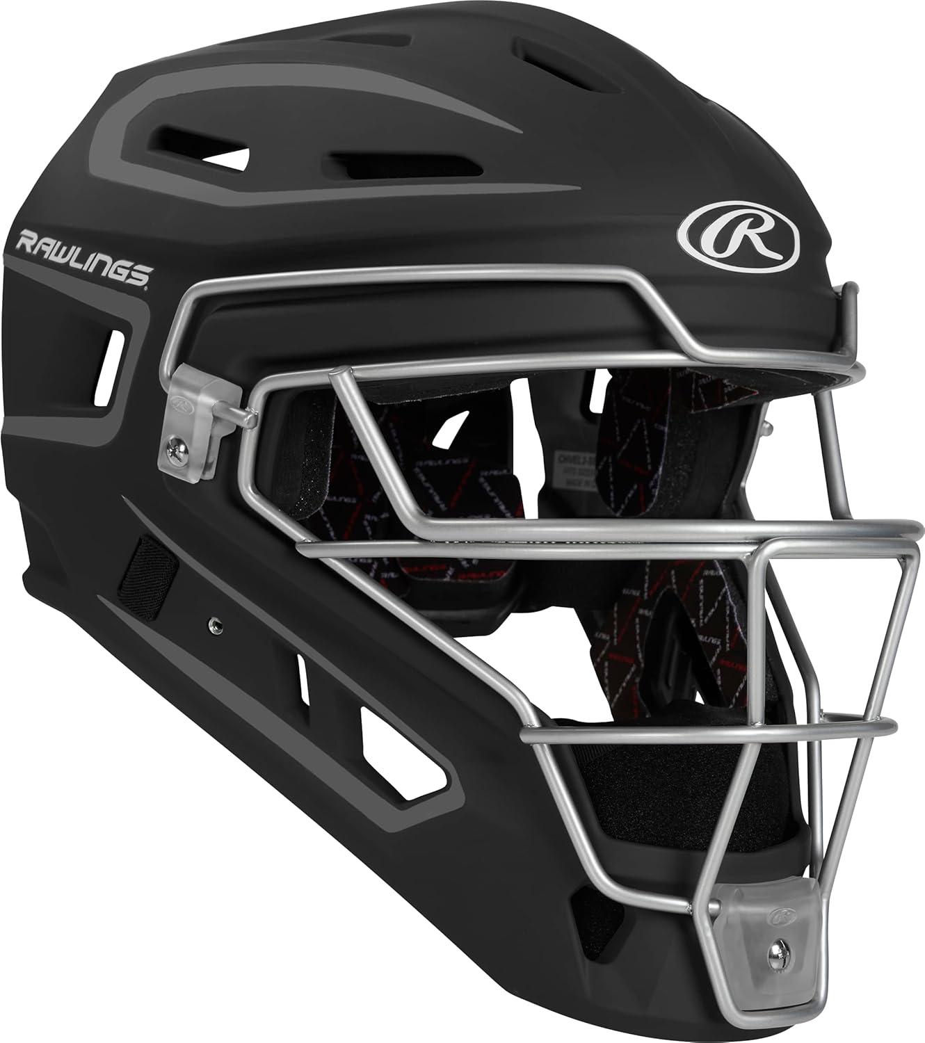 imageRawlings  Velo 20 Catchers Helmet  Baseball  Junior ampamp Senior Sizing  Multiple ColorsBlackGraphite