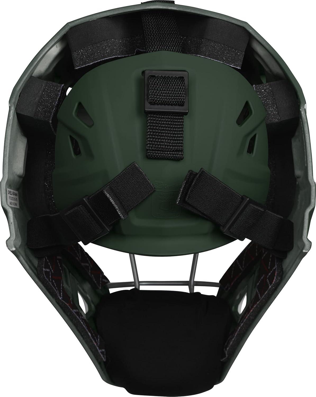 imageRawlings  Velo 20 Catchers Helmet  Baseball  Junior ampamp Senior Sizing  Multiple ColorsDark GreenWhite