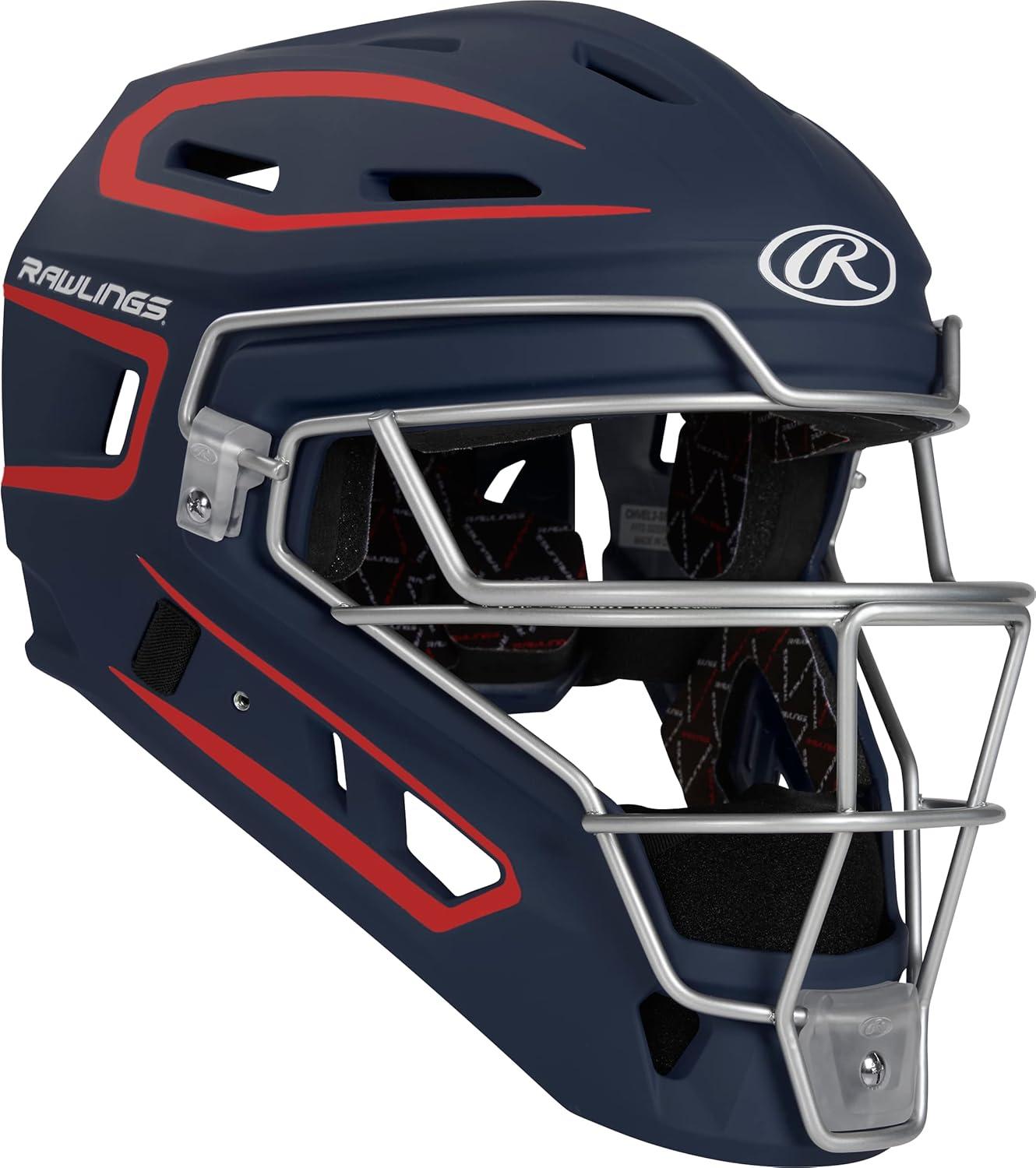 imageRawlings  Velo 20 Catchers Helmet  Baseball  Junior ampamp Senior Sizing  Multiple ColorsNavyScarlet