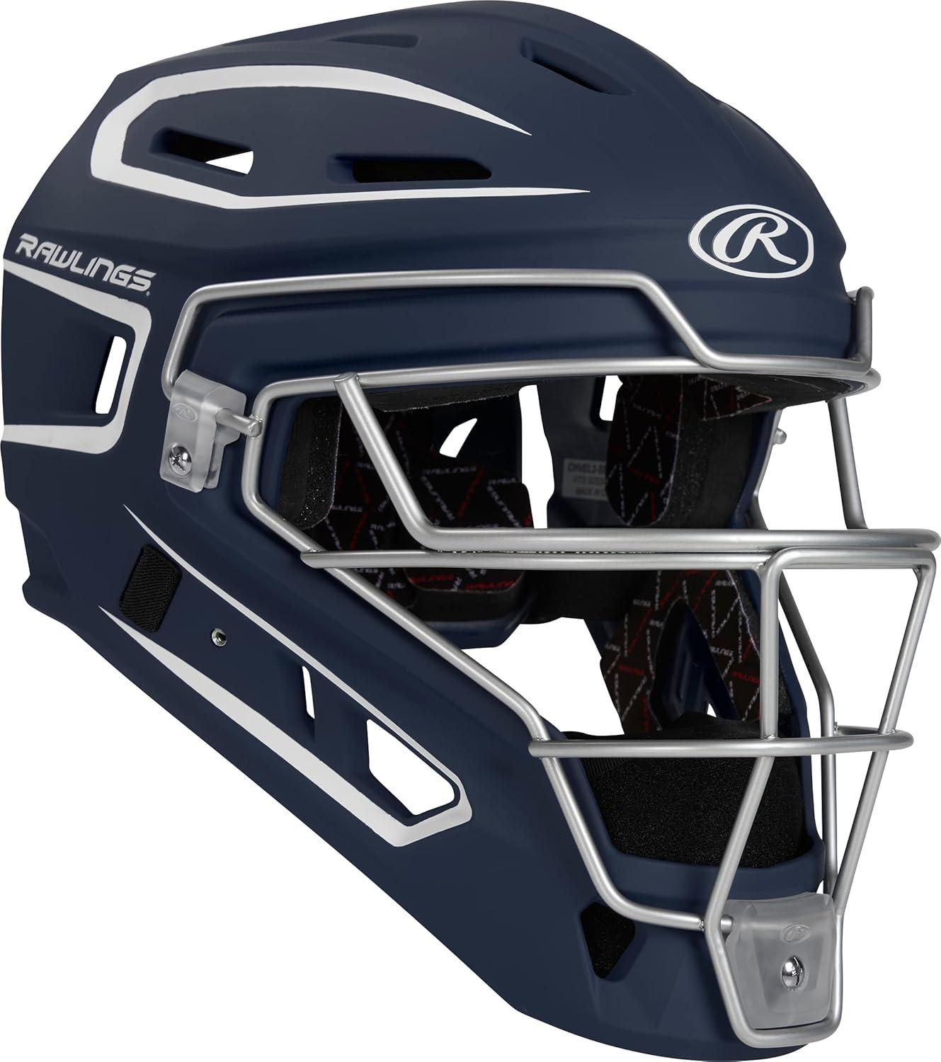 imageRawlings  Velo 20 Catchers Helmet  Baseball  Junior ampamp Senior Sizing  Multiple ColorsNavyWhite