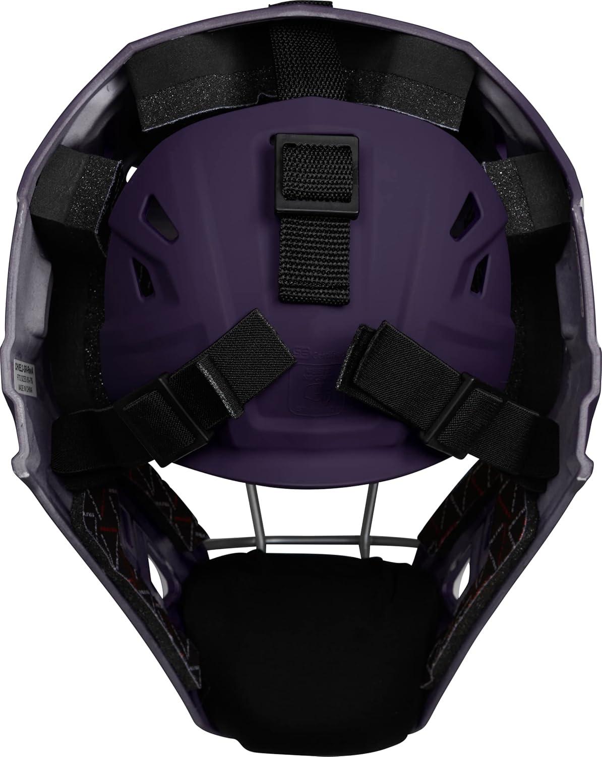 imageRawlings Velo 20 Catchers Helmet Baseball Junior ampamp Senior Sizing Multiple ColorsPurpleWhite