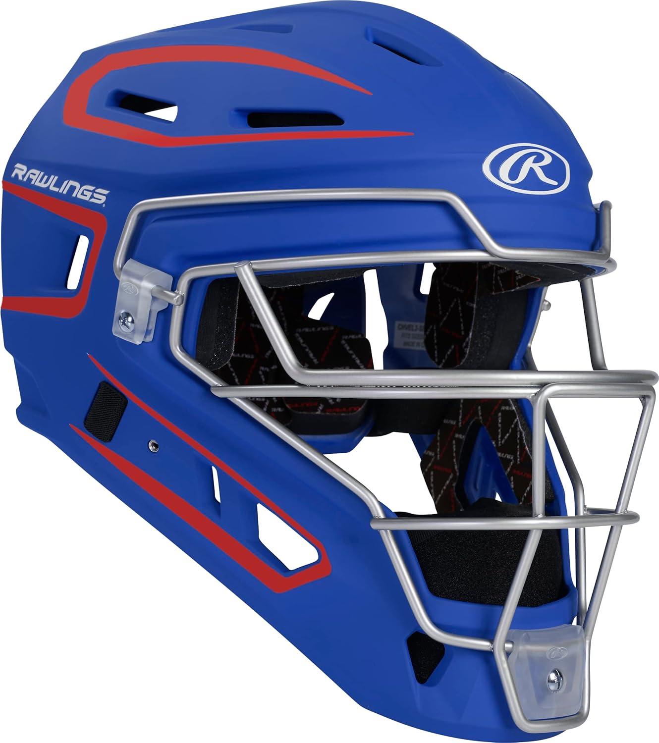 imageRawlings  Velo 20 Catchers Helmet  Baseball  Junior ampamp Senior Sizing  Multiple ColorsRoyalScarlet