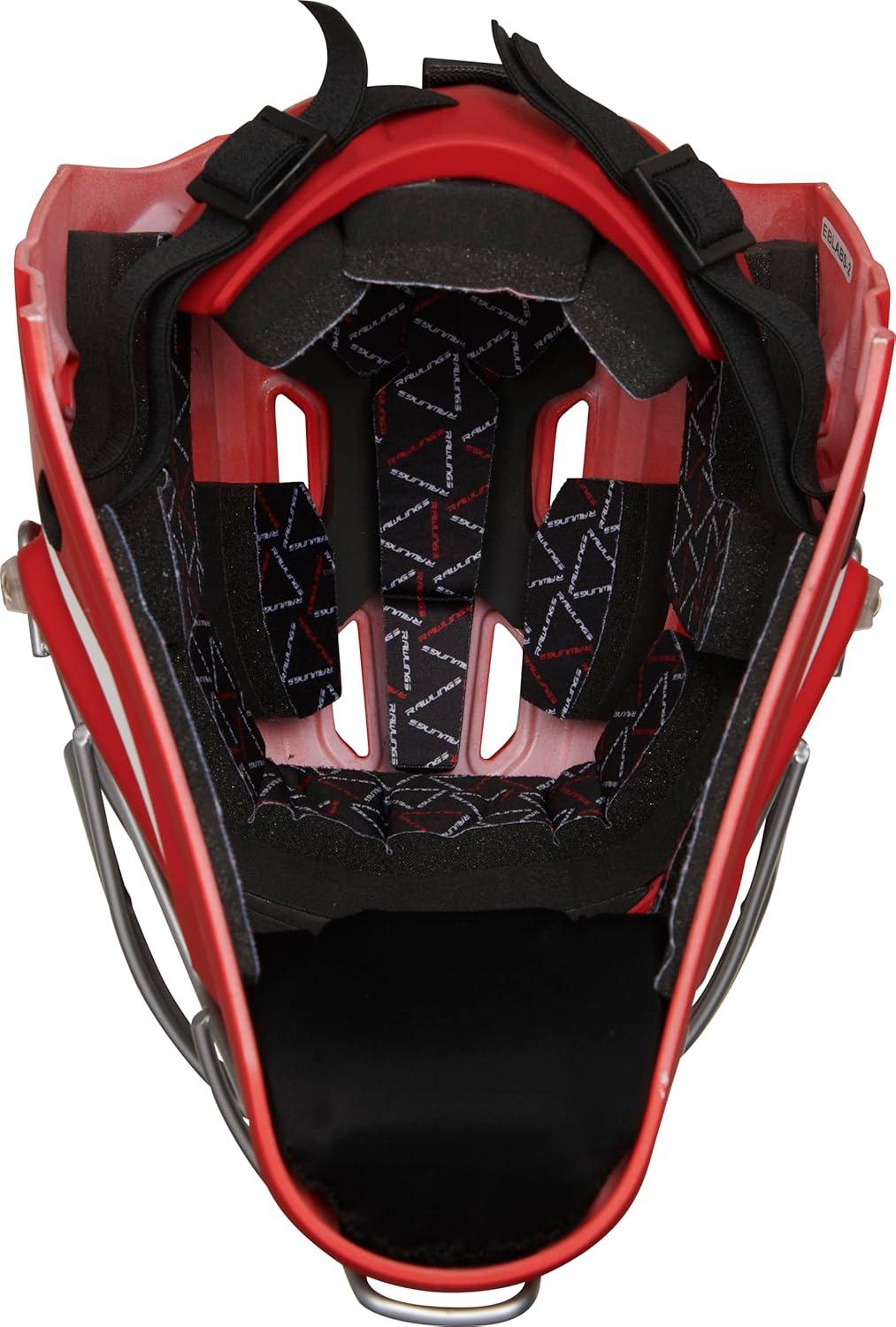imageRawlings Velo 20 Catchers Helmet Baseball Junior ampamp Senior Sizing Multiple ColorsScarletWhite