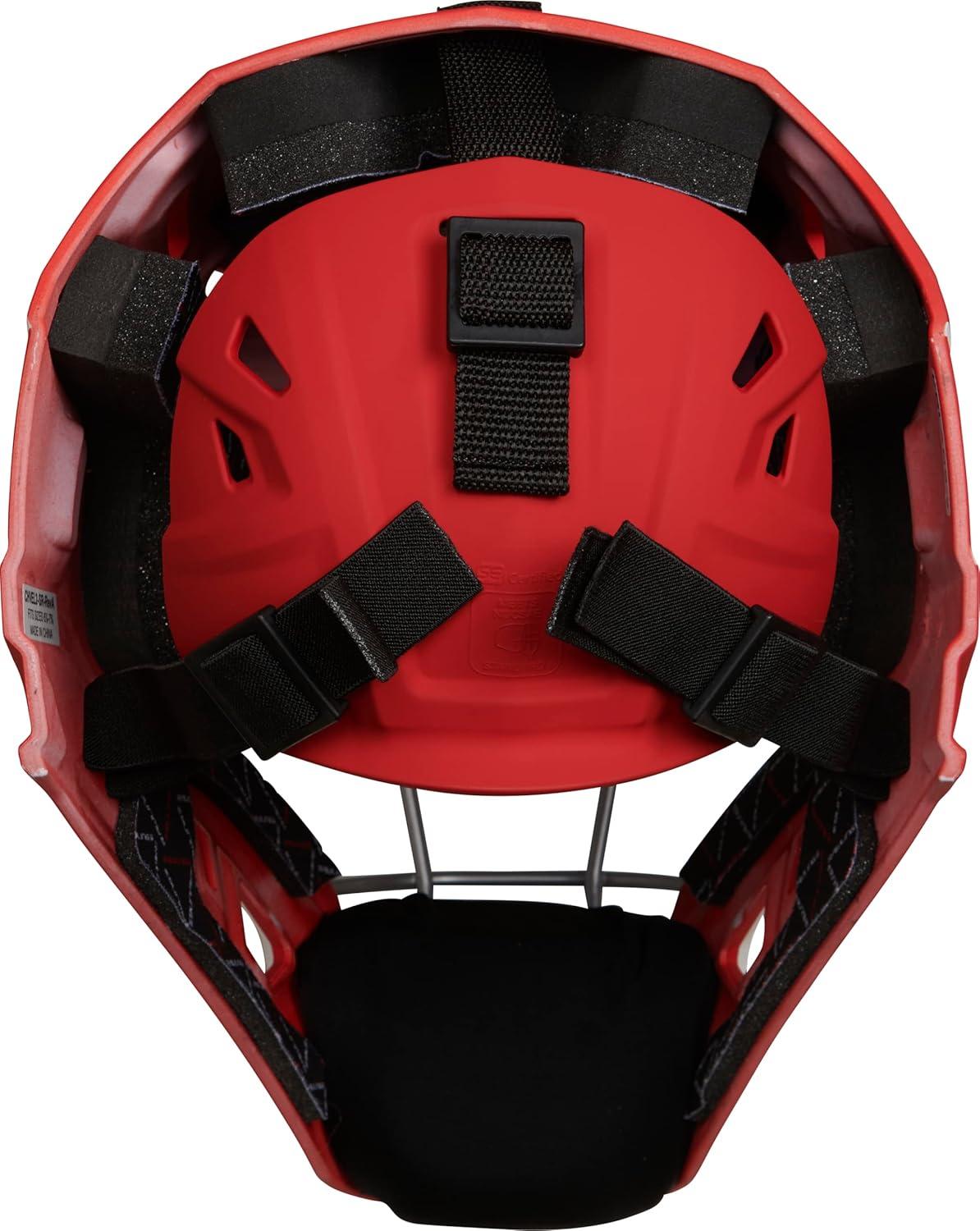 imageRawlings Velo 20 Catchers Helmet Baseball Junior ampamp Senior Sizing Multiple ColorsScarletWhite