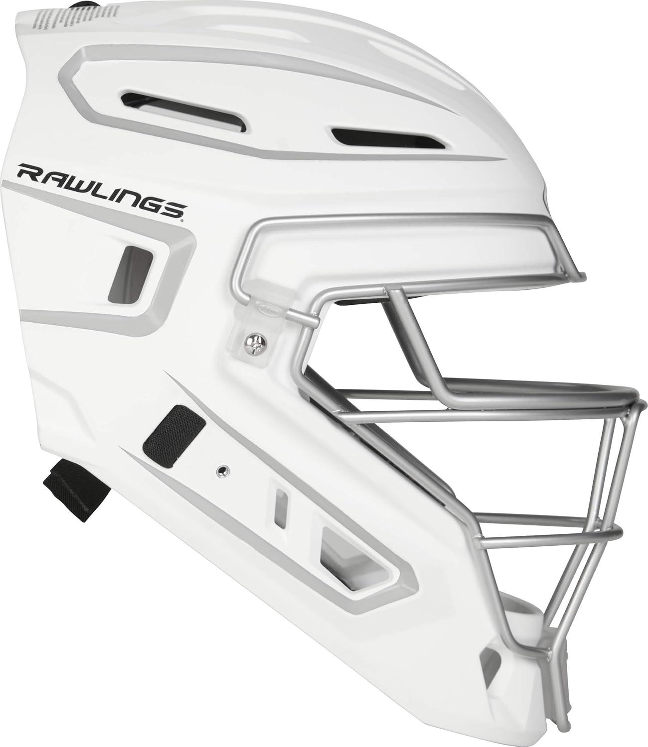 imageRawlings  Velo 20 Catchers Helmet  Baseball  Junior ampamp Senior Sizing  Multiple ColorsWhiteSilver
