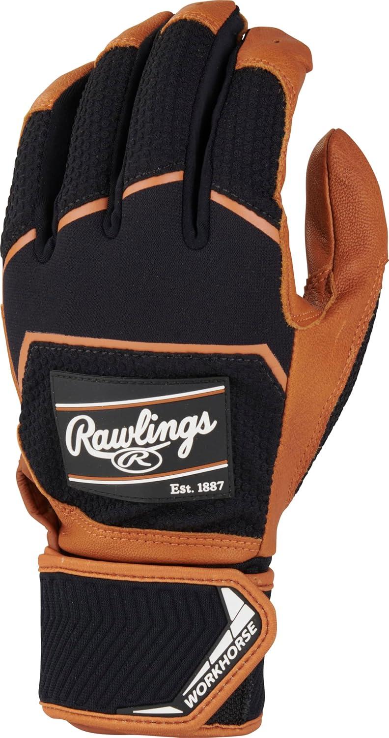 imageRawlings  Workhorse Baseball Batting Gloves  Compression Strap  Adult  Multiple Colors