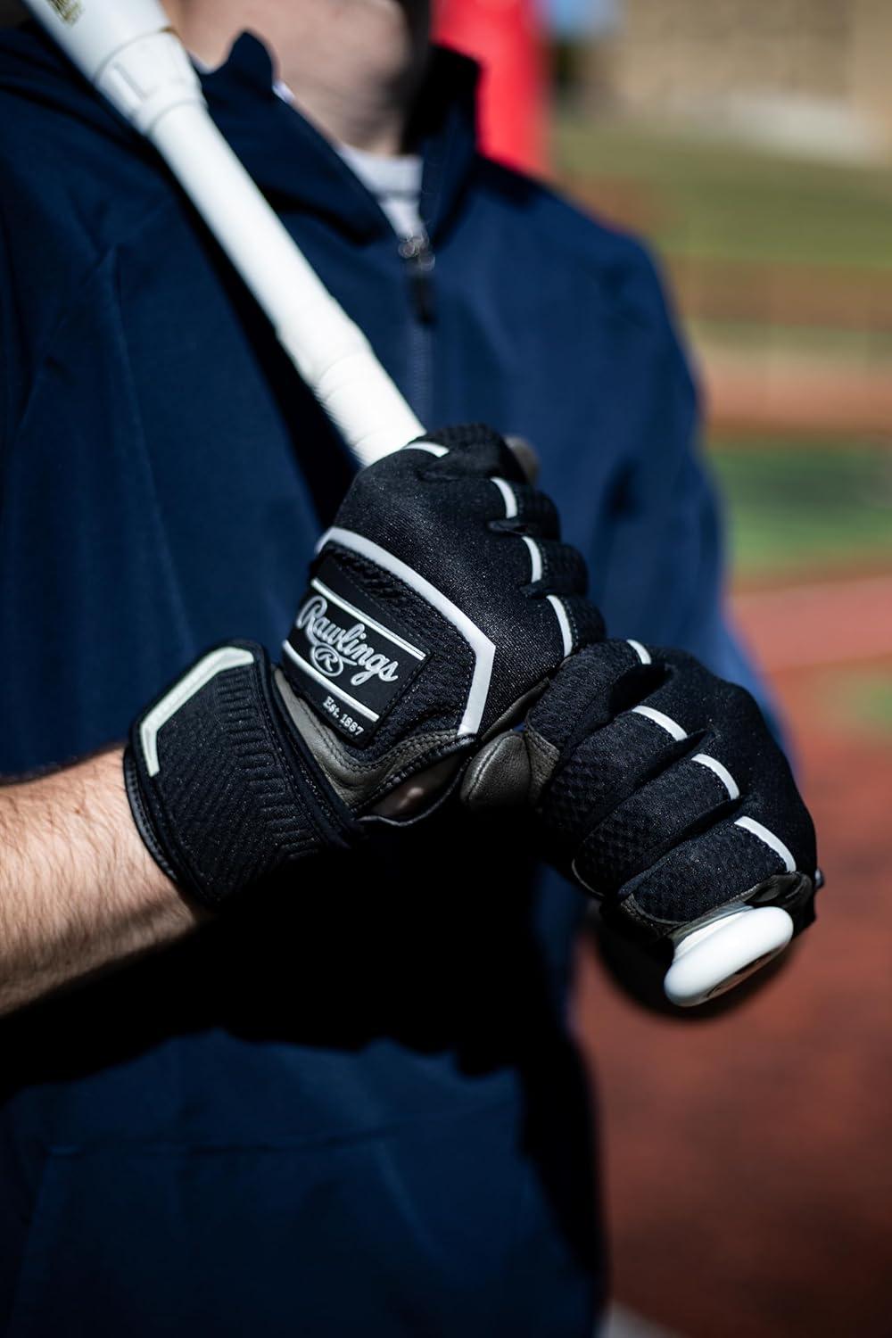 imageRawlings  Workhorse Baseball Batting Gloves  Compression Strap  Adult  Multiple Colors