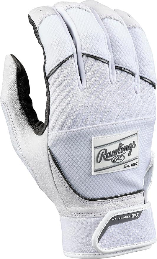 imageRawlings  Workhorse OKC Fastpitch Softball Batting Gloves  Adult  Multiple ColorsWhite