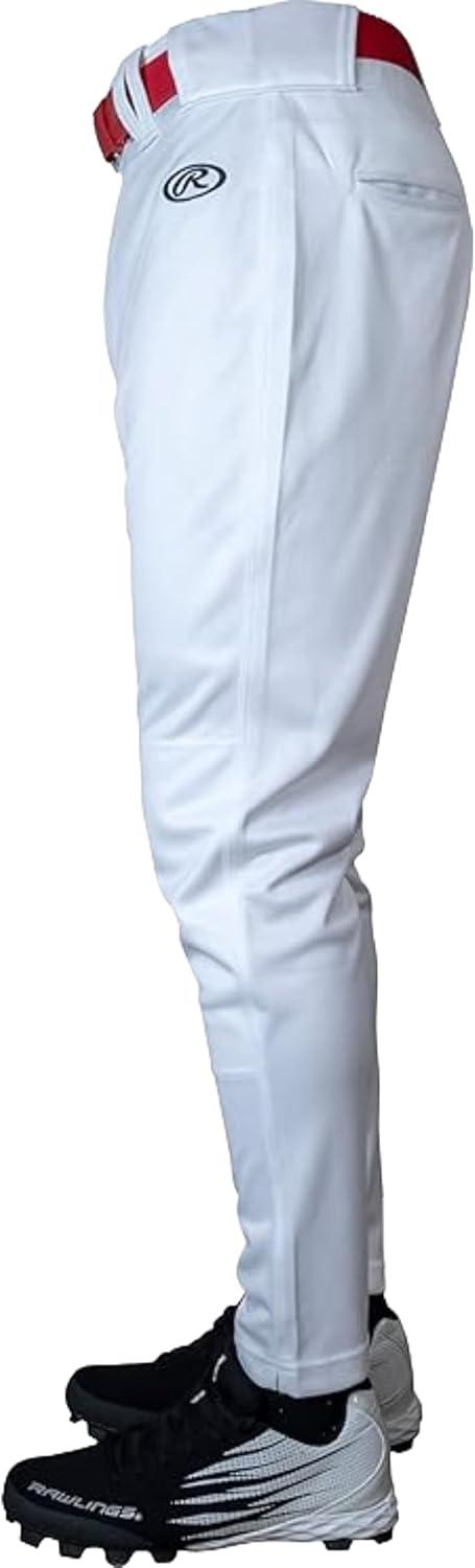 imageRawlings Mens Launch Series Baseball Pants  Tapered Jogger Fit  Adult Sizes  Solid  Multiple ColorsWhite