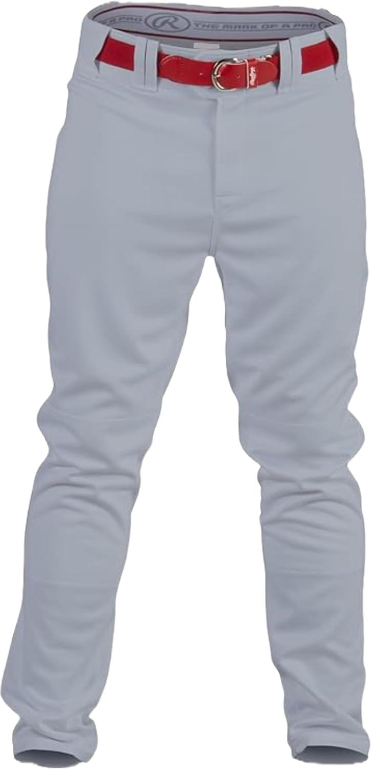 imageRawlings Mens Pro 150 Series Baseball Pant Full Length SemiRelaxed Fit Adult Sizes Solid Color OptionsGrey
