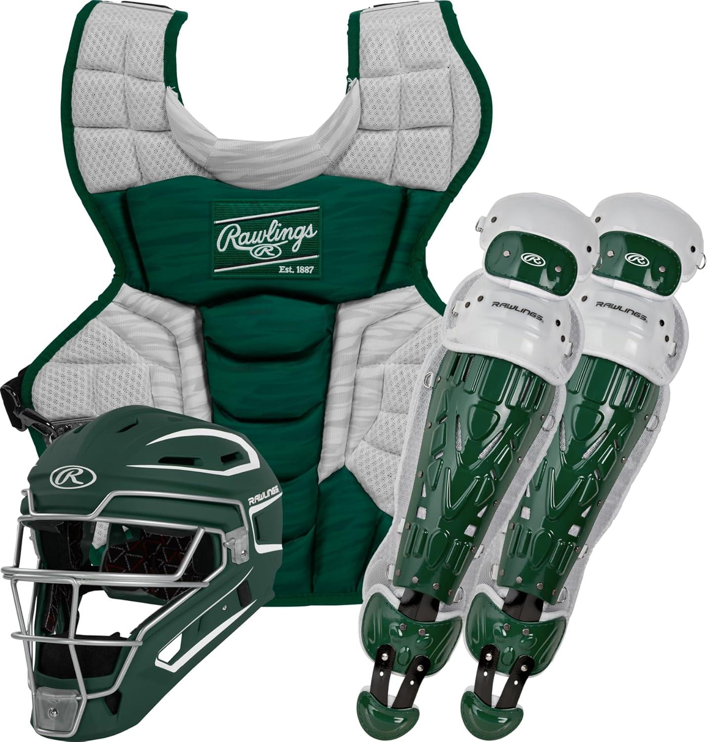 imageRawlings Rawlings  Velo 20 Catchers Set  Baseball  Multiple Sizes  Multiple ColorsDark Green  White