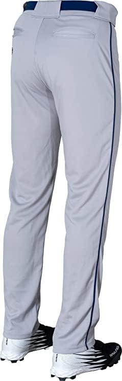 imageRawlings SemiRelaxed Full Length Baseball Pant Solid ampamp Piped Options Youth Sizes Multiple ColorsGrey Navy