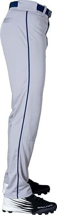 imageRawlings SemiRelaxed Full Length Baseball Pant Solid ampamp Piped Options Youth Sizes Multiple ColorsGrey Navy